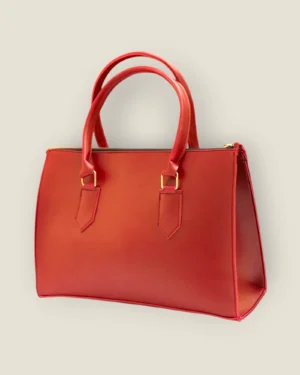 Modern Red Leather Handbag